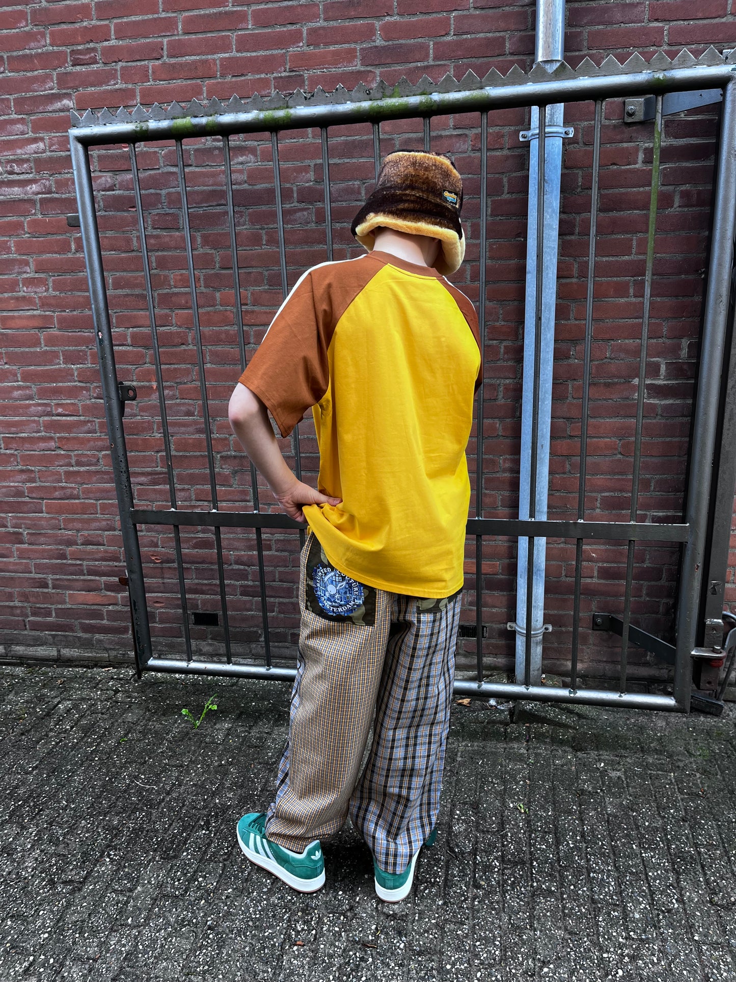 comfy pants S yellows check