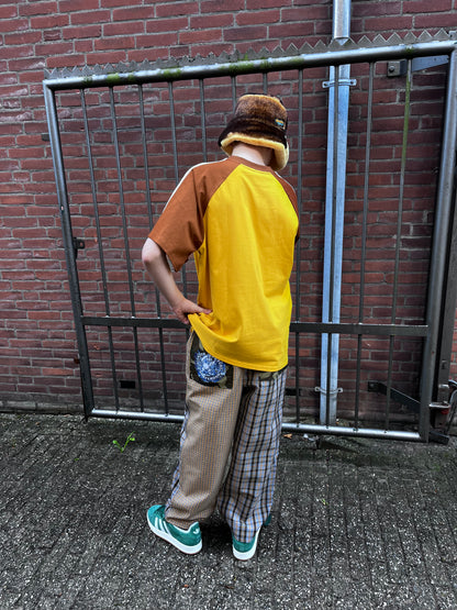 comfy pants S yellows check