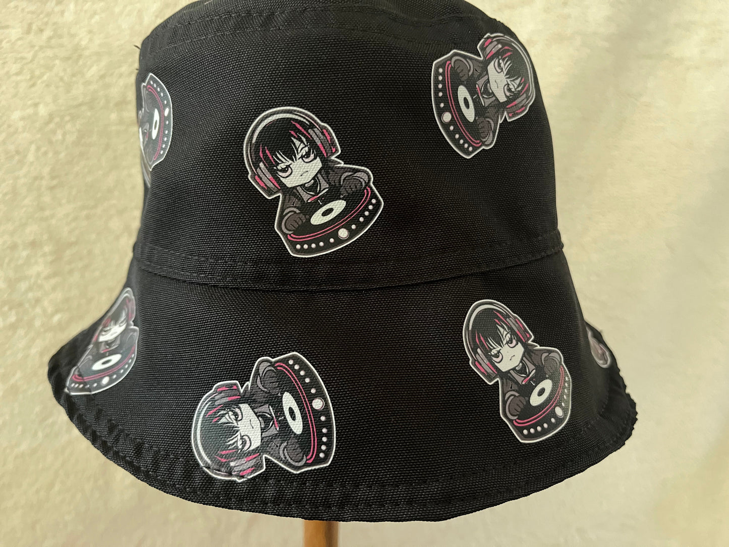hard style dj reversible bucket hat