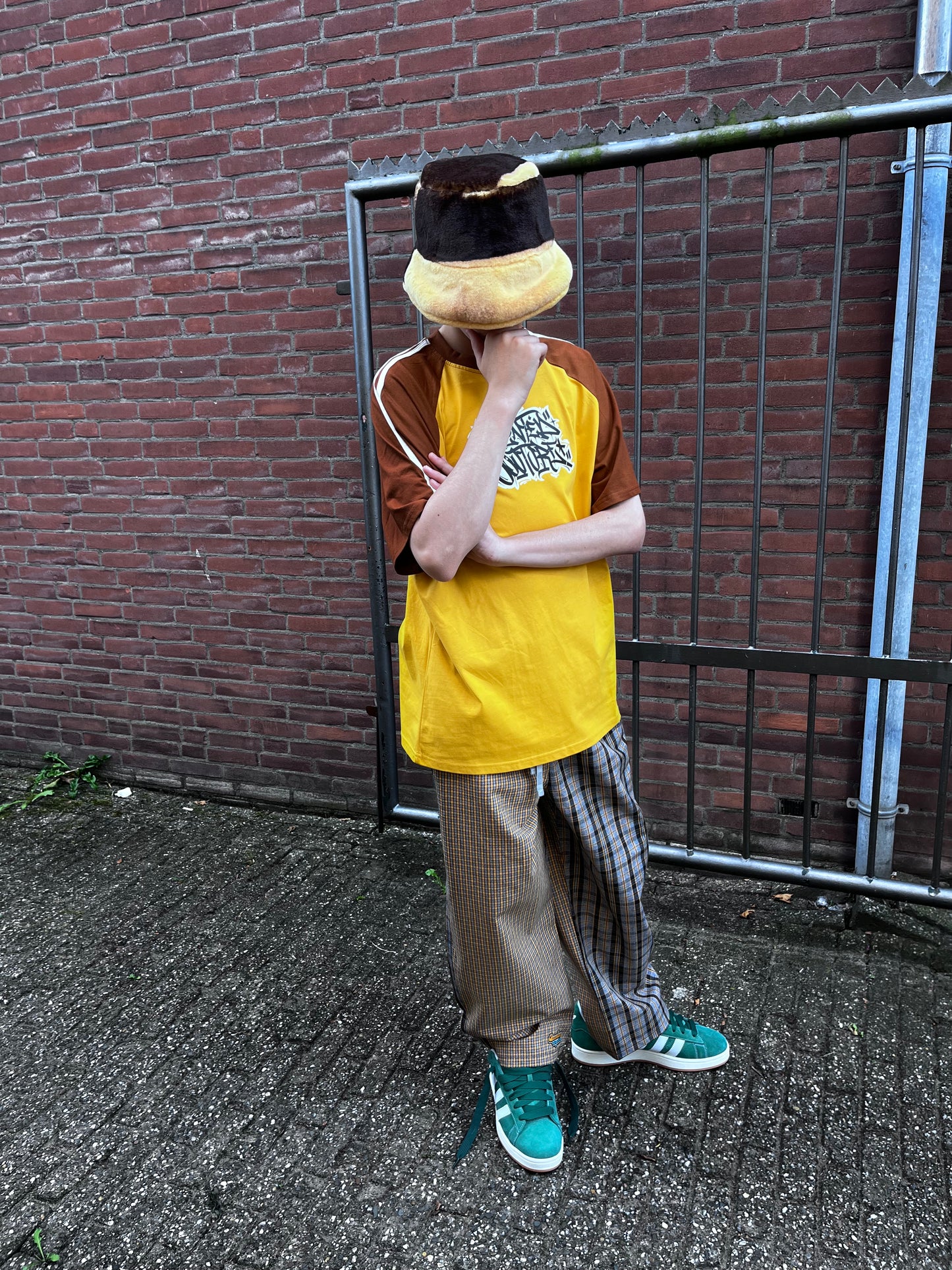 comfy pants S yellows check
