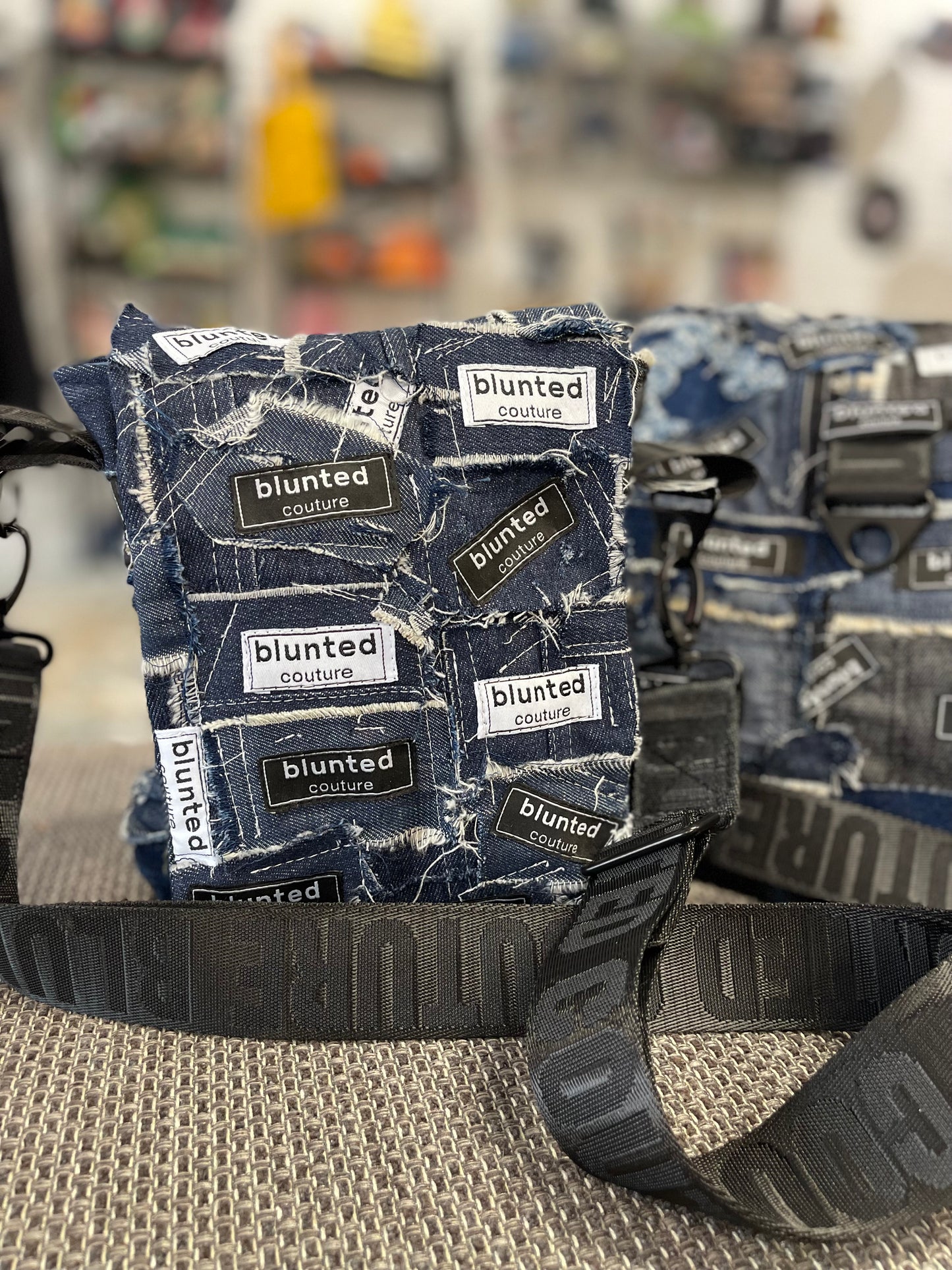 blunted couture labels bag, one off