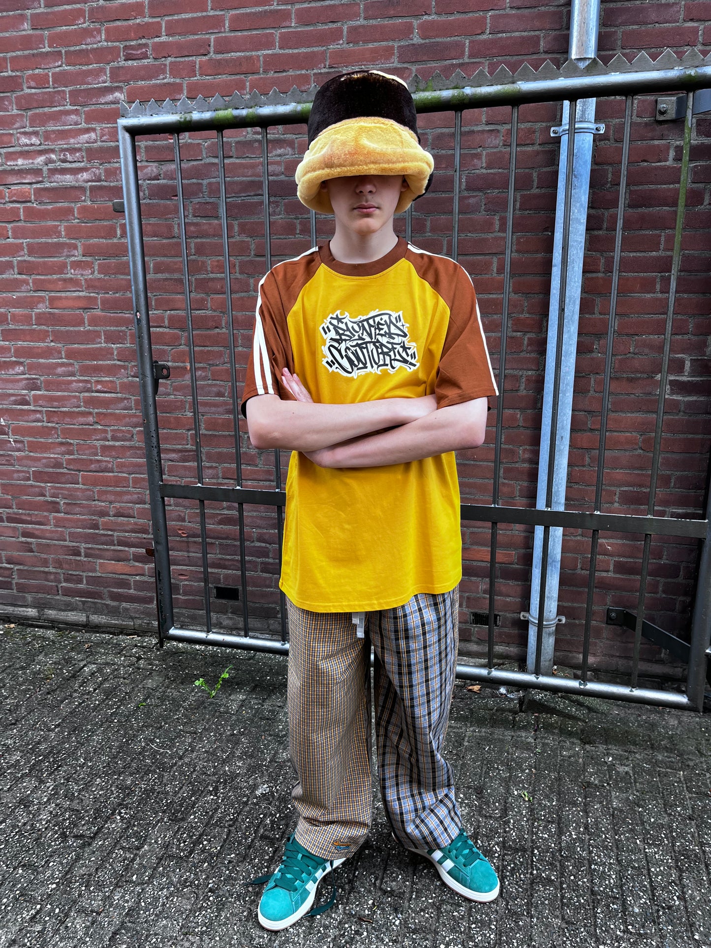comfy pants S yellows check
