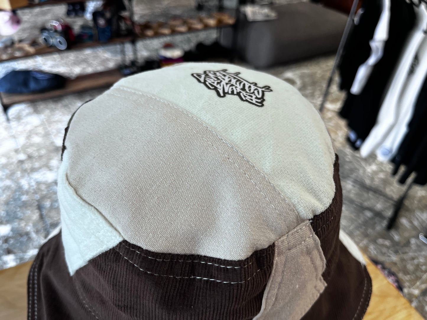 reversible earthy camo bucket hat