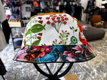 reversible owl bucket hat / short brim