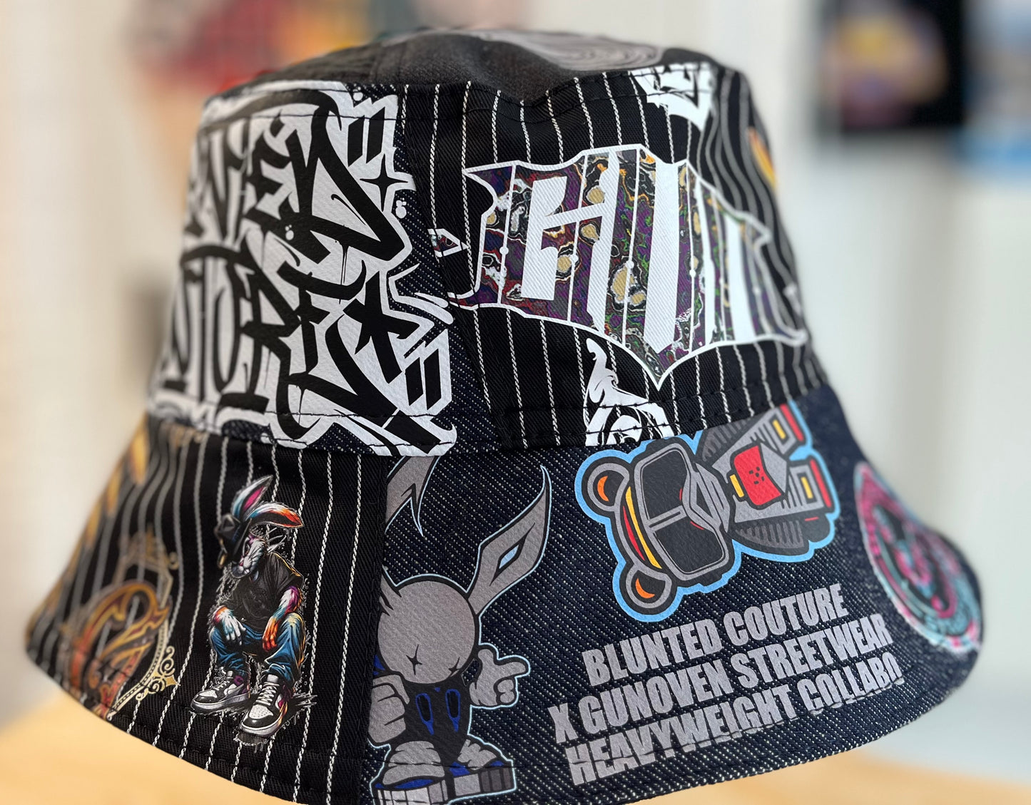 reversible blunted x gunoven 10th birthday bucket hat 62cm
