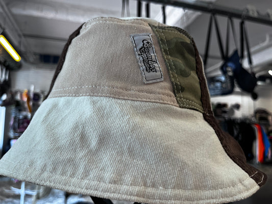 reversible earthy camo bucket hat