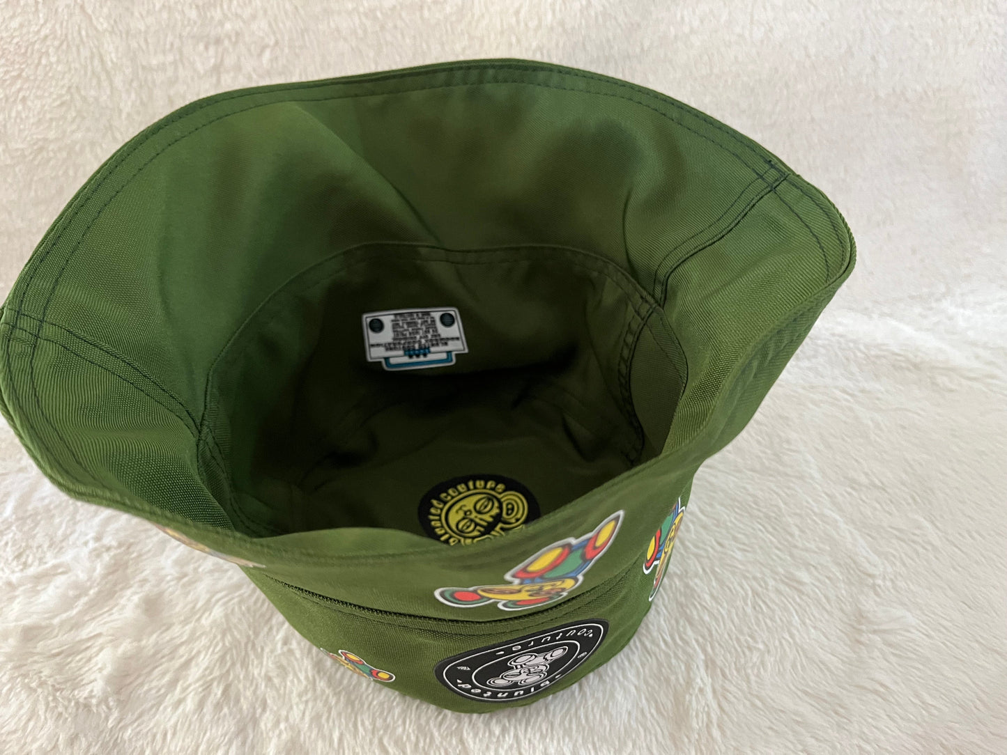 reversible green blazie bucket hat