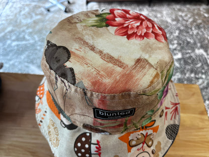 reversible gnomes and butterflys bucket hat