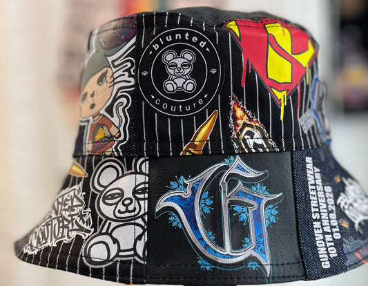 reversible blunted x gunoven 10th birthday bucket hat 62cm