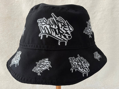 reversible skeme graffiti bucket hat