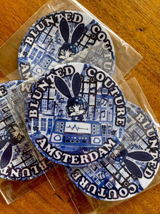 coasters set of delft blue amsterdam bunny