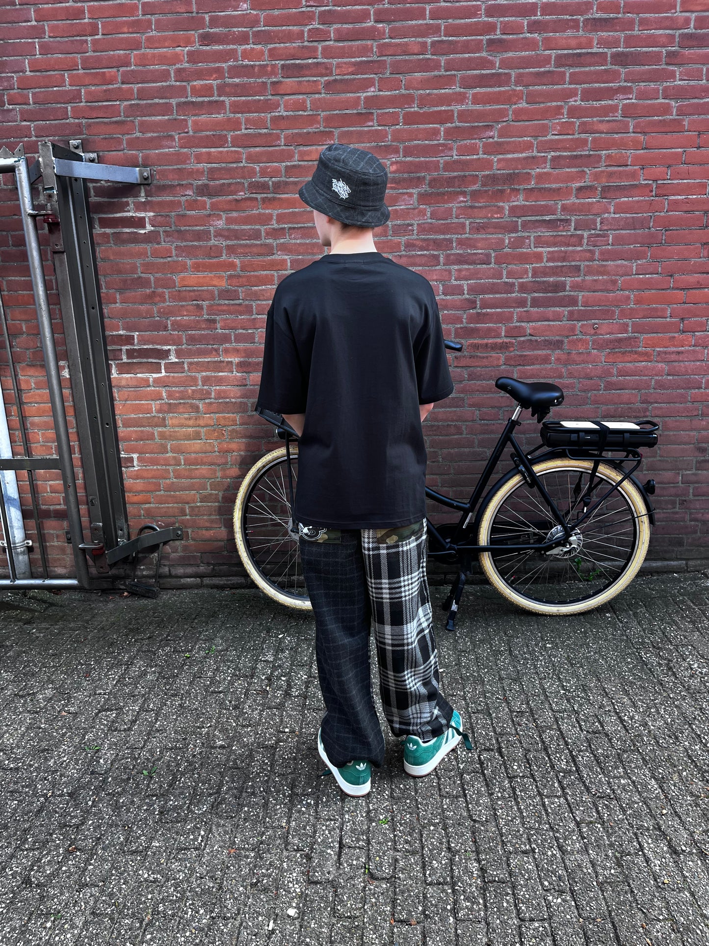 comfy pants S black check