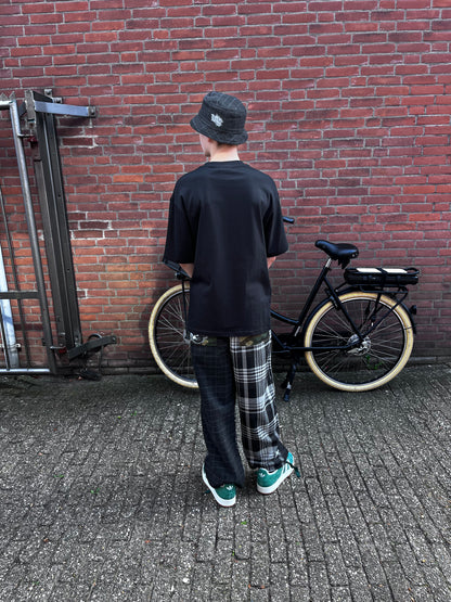 comfy pants S black check