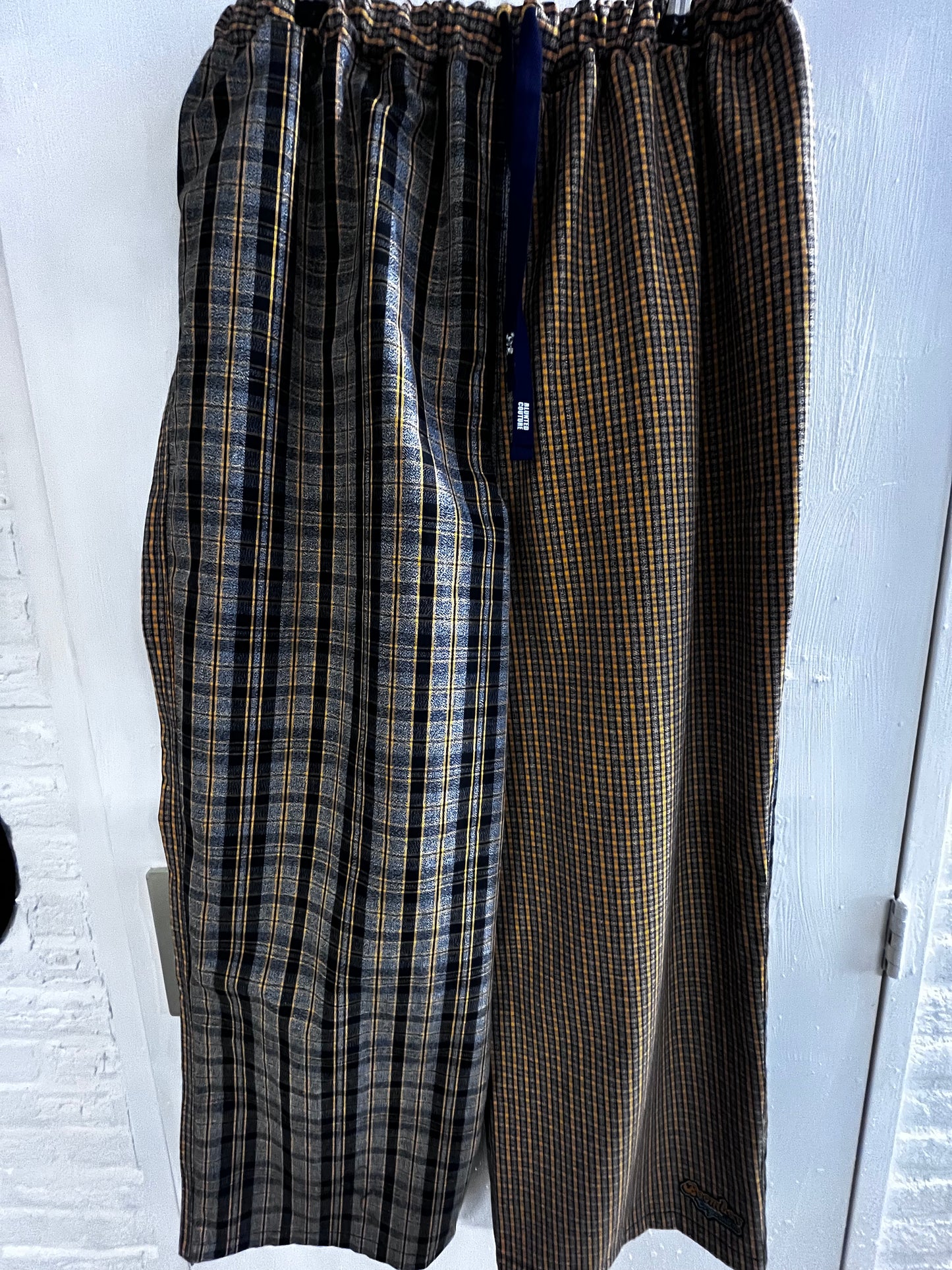 comfy pants L yellow check