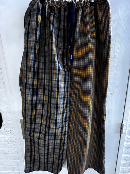 comfy pants L yellow check