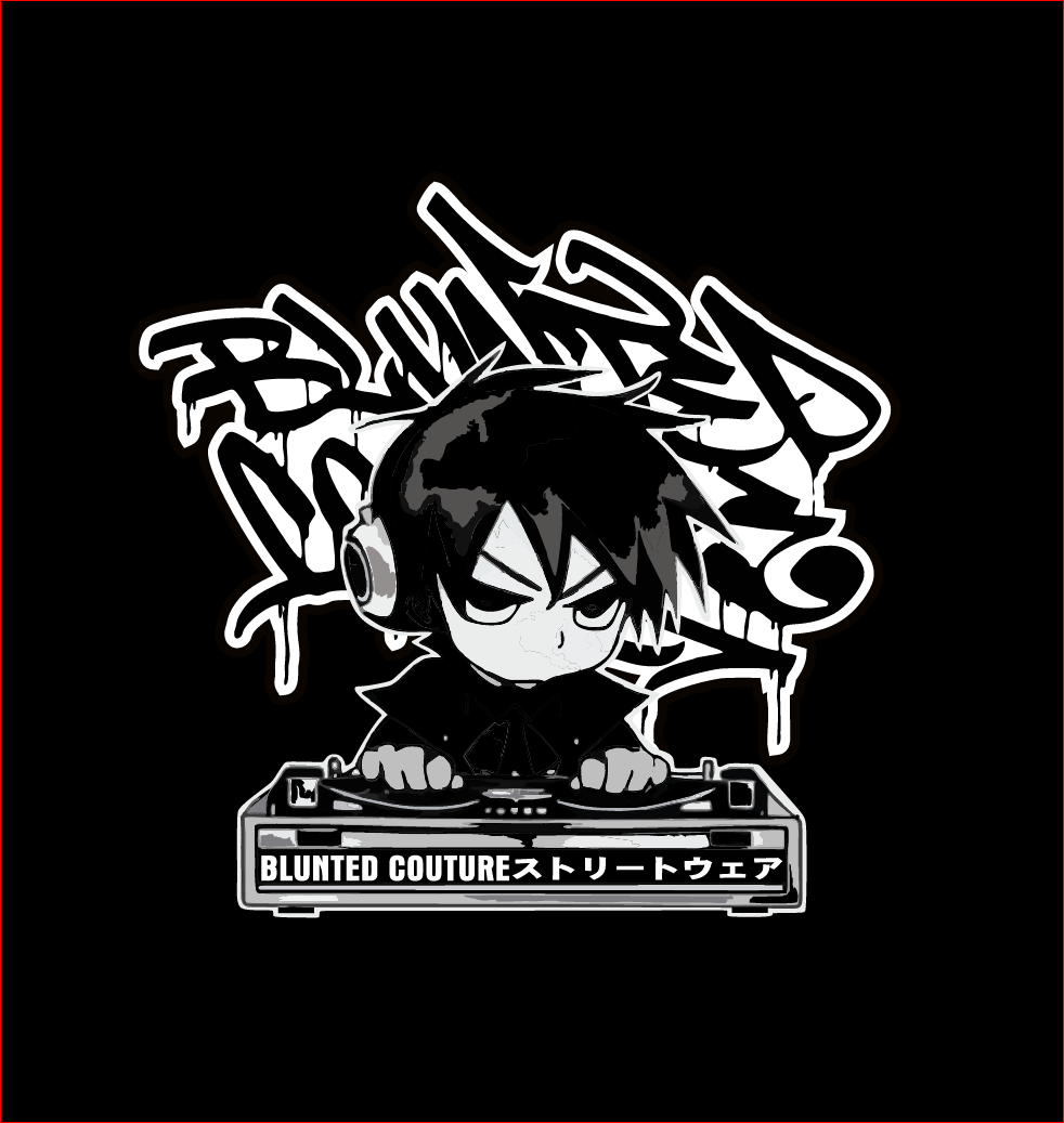 blunted dj with graff tshirt