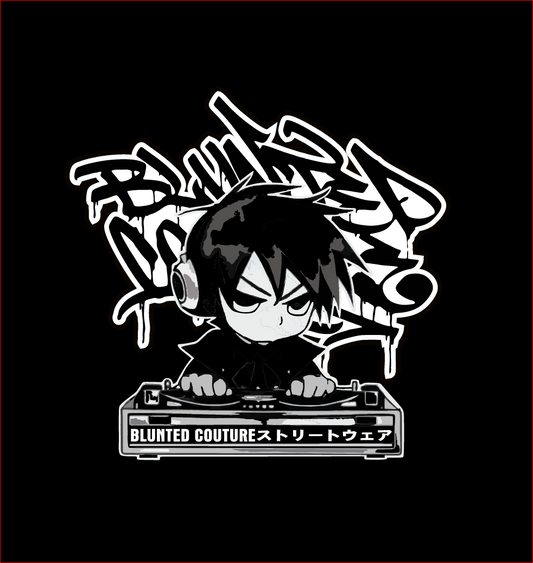 blunted dj with graff tshirt