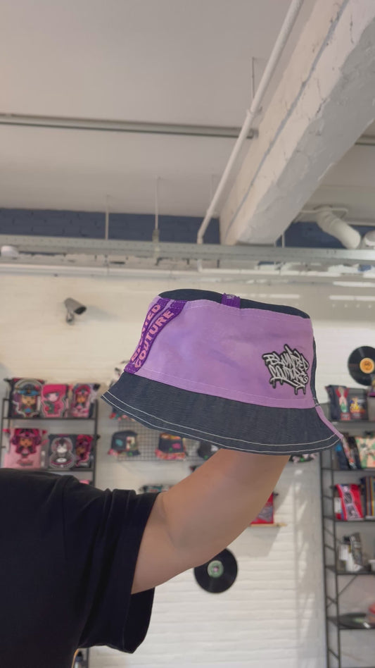 reversible purple bucket hat