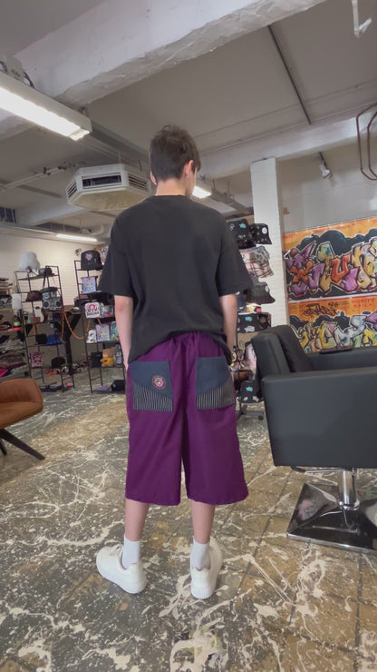 denim shorts purple M