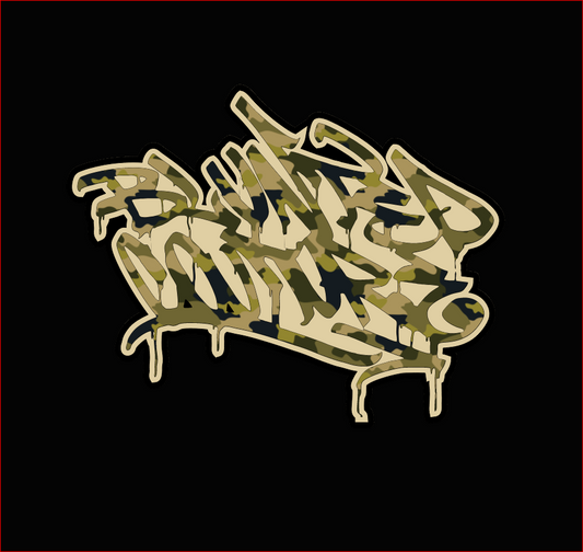 camo skeme graffiti tag tshirt